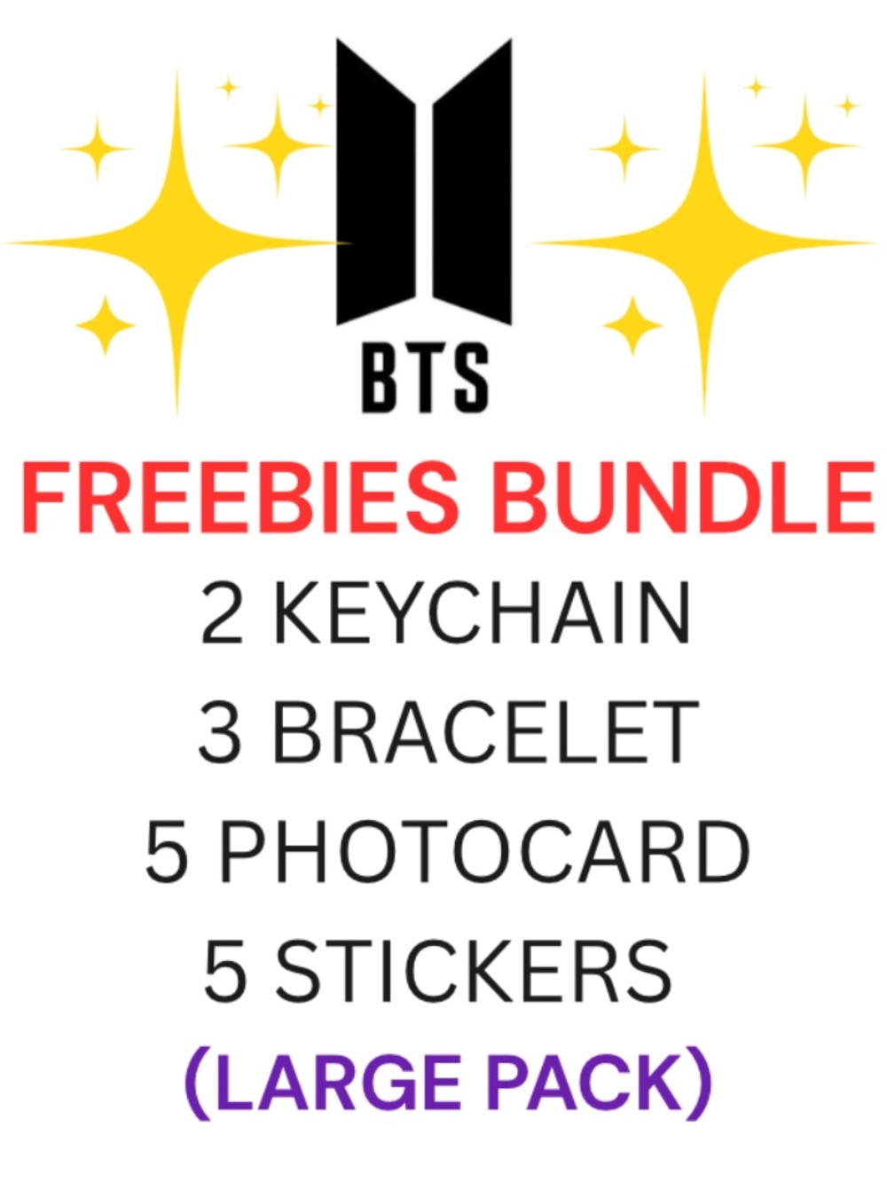(6pcs) BTS Freebies LARGE PACK RANDOM BUNDLE